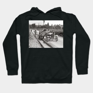 Road Crew at Work, 1925. Vintage Photo Hoodie